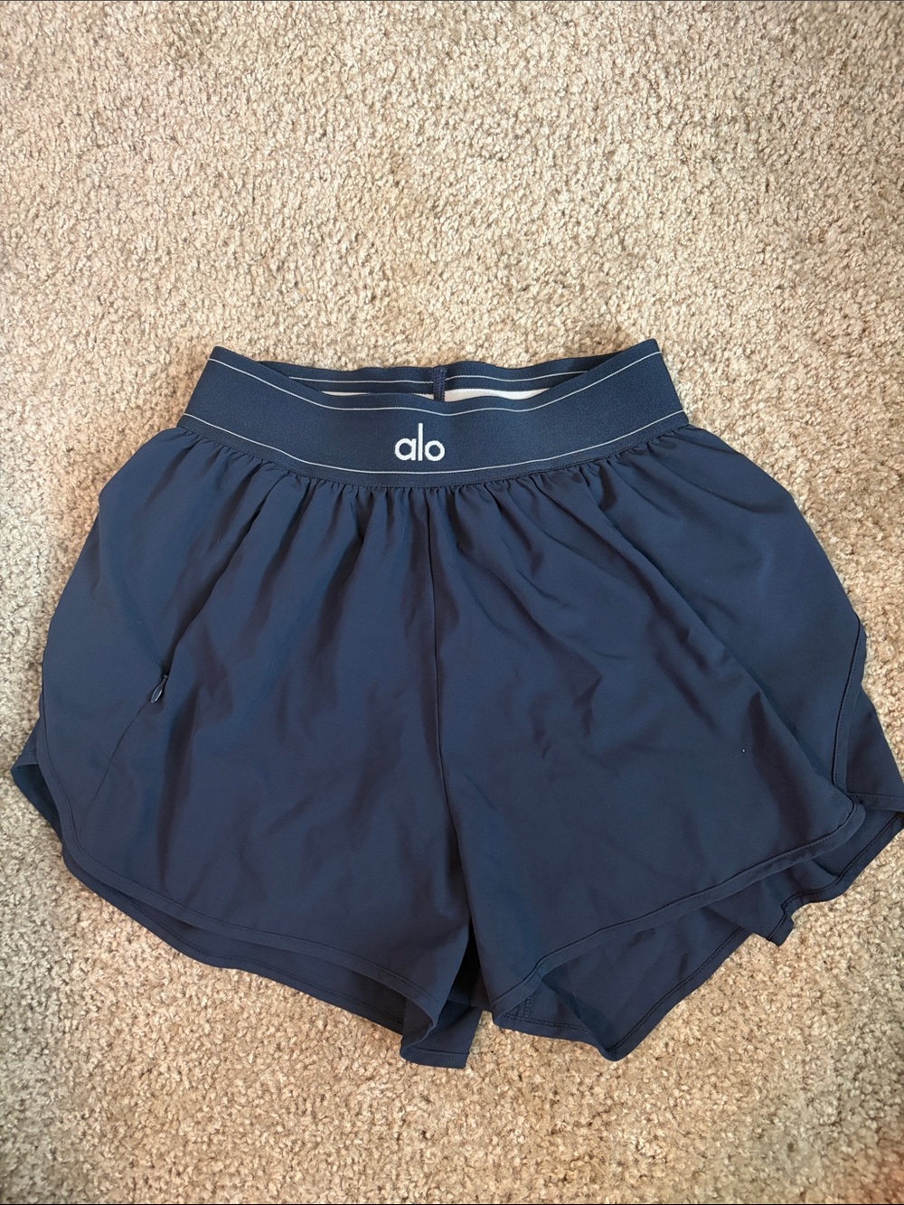 ALO Yoga Navy Athletic Running Shorts